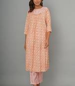MUSLIN PRINTED KURTA WITH PANT
