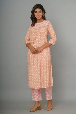 MUSLIN PRINTED KURTA WITH PANT 4
