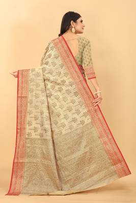 Chicku Kashmiri Chaap Handloom Weaving Saree 4