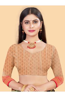 Poetry Orange Tissue Silk Zari woven Saree With Two Blouse 5