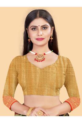 Haldi Yellow  Tessar Silk Saree With Handloom Weaving Work 5