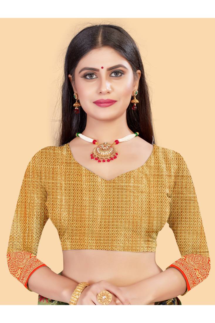 Haldi Yellow  Tessar Silk Saree With Handloom Weaving Work