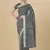 Grey woven pure linen saree with blouse