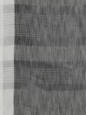 Grey woven pure linen saree with blouse 5