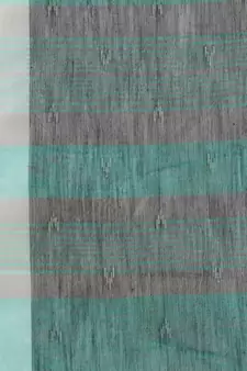 Sea green woven pure linen saree with blouse