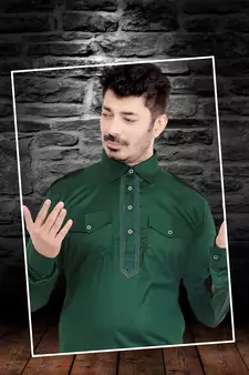 Pattern work pathani With thread work