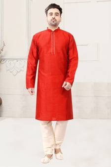 Pattern Work Kurta with Churidar