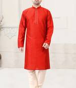 Pattern Work Kurta with Churidar