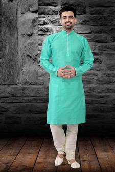 Piping Kurta with pattern work