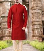 Piping Kurta with pattern work