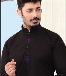 Patch work solid stitched kurta