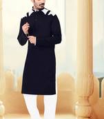 Patch work solid stitched kurta