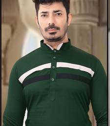 Patch work solid stitched kurta
