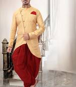 pattern stitched semi Indo with hand work in collar