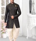 pattern stitched indo with hand work in collar & Chest