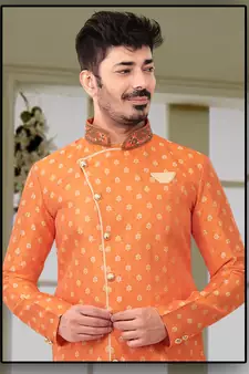 pattern stitched indo with hand work in collar