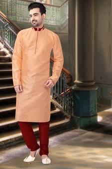Patch work solid stitched kurta