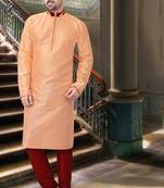 Patch work solid stitched kurta