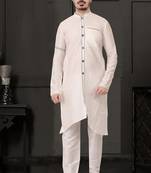 pattern stitched kurta with patch work