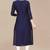 Wlosea Fashion Chanderi Batik Print Embroidery Blue stitched Only Kurti