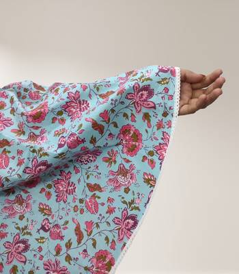 Sky-blue woven cotton islamic-accessories 2