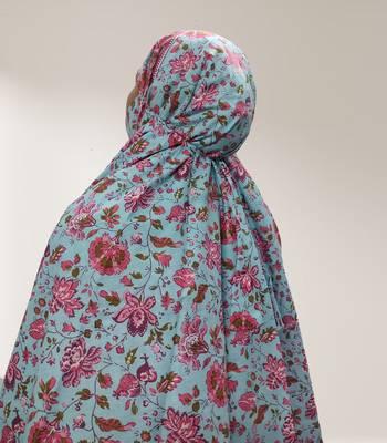 Sky-blue woven cotton islamic-accessories 3