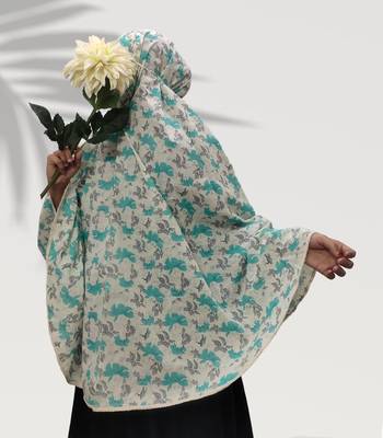 Sky-blue woven cotton islamic-accessories 1
