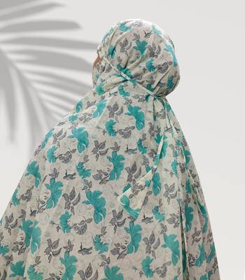 Sky-blue woven cotton islamic-accessories 3