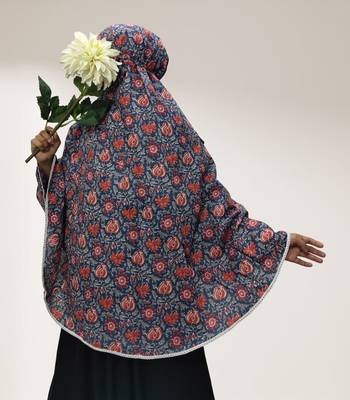 Navy-blue woven cotton islamic-accessories 1