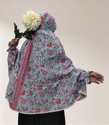 Sky-blue woven cotton islamic-accessories 1