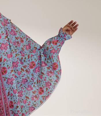 Sky-blue woven cotton islamic-accessories 2