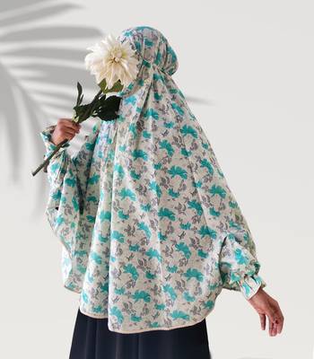 Sky-blue woven cotton islamic-accessories 1