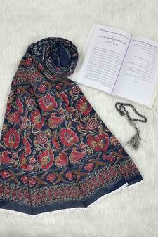 Navy-blue woven cotton islamic-accessories