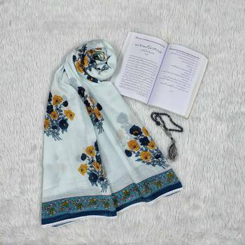 Sky-blue woven cotton islamic-accessories 1