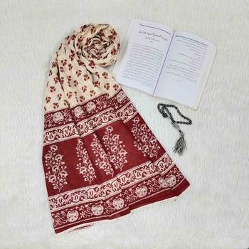 Maroon woven cotton islamic-accessories 1