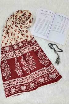 Maroon woven cotton islamic-accessories