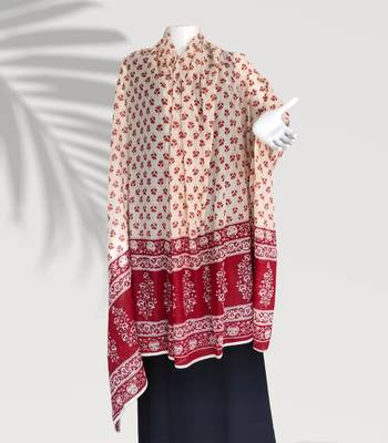 Maroon woven cotton islamic-accessories 2