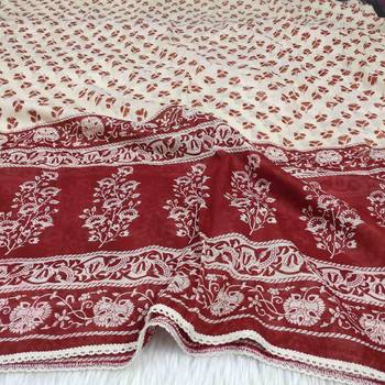 Maroon woven cotton islamic-accessories 3