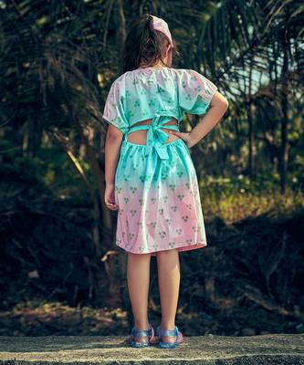 Dot Dot Back Cut-Out Dress 3