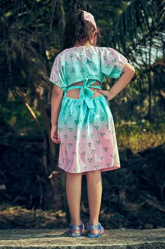 Dot Dot Back Cut-Out Dress