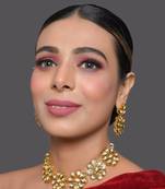 Handcafted Floral Kundan Necklace With Earrings