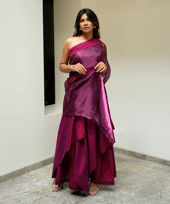Pansy Purple Saree Co-Ord 1