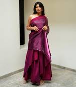 Pansy Purple Saree Co-Ord