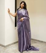 Purple Space Saree