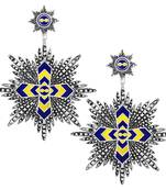 White crystal earrings