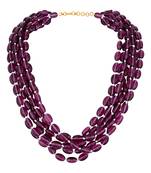 Purple pearl necklaces