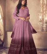 Purple Ombre Georgette Anarkali