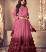Pink Ombre Georgette Anarkali