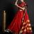 Red woven silk blend saree with blouse