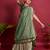 Beige woven silk blend saree with blouse